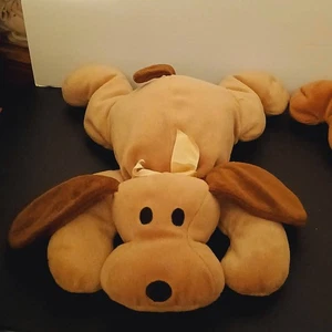 TY Pillow Pals Woof der Hund Plüschtier Stofftier mit Pfirsichband Spielzeug - Bild 1 von 2