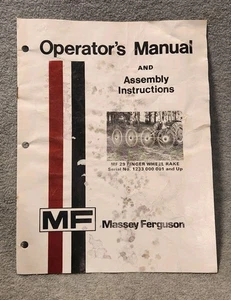 Massey Ferguson MF 29 Fingerradschwader Bedienhandbuch und Montageeinsätze 6/78 - Bild 1 von 7