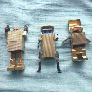 Popy Chogokin Gold Lightan Scope Lightan Meter Lightan 3 Figure Set Rare - Picture 1 of 12