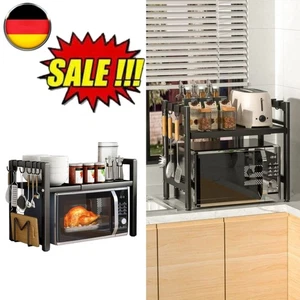 Mikrowellenhalter Küchenregal Ausziehbarer Mikrowellenregal Ablage Stehende DE - Bild 1 von 14