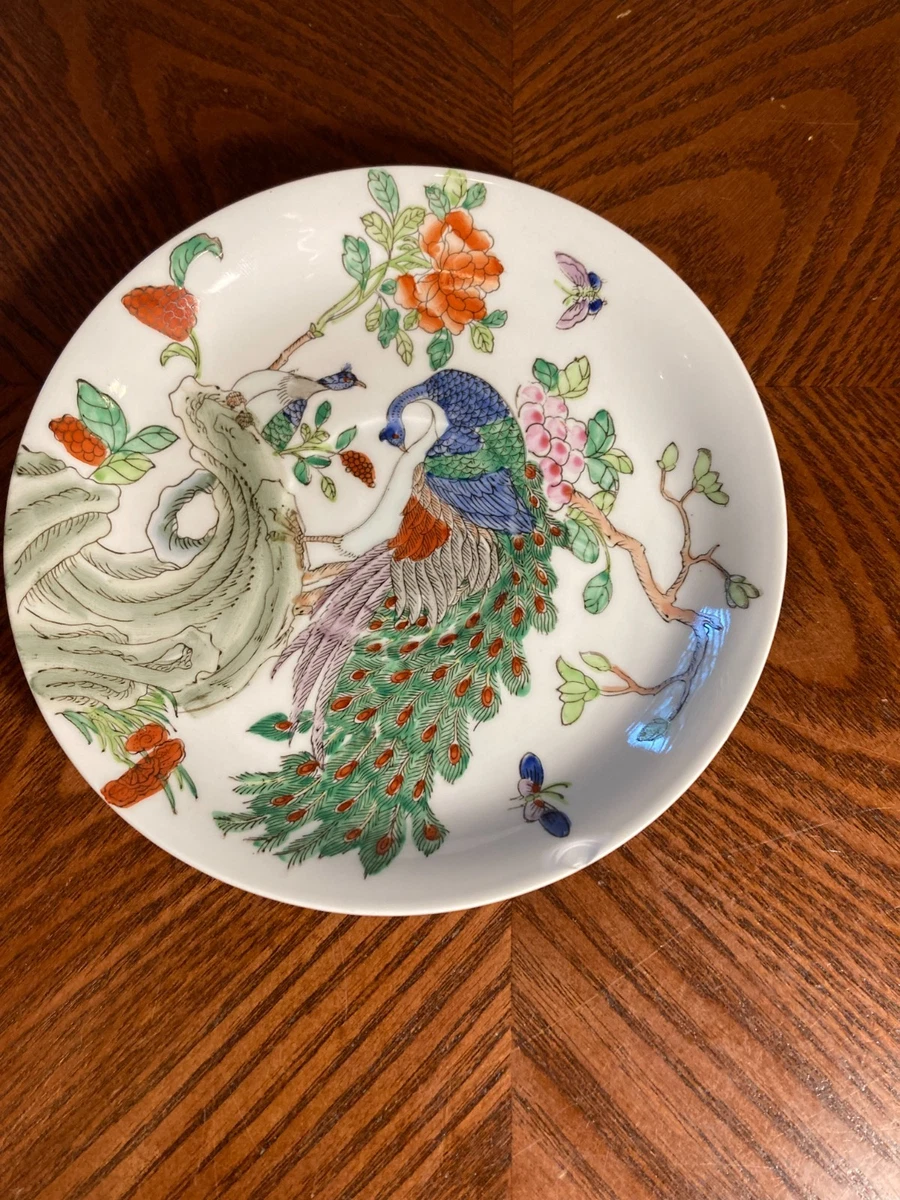 孔雀板中国古董盘子| eBay