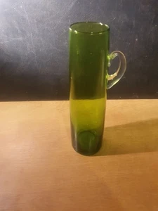 Green Glass Thin Jug - Picture 1 of 2