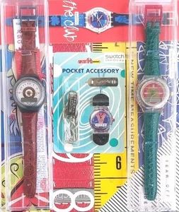 Reloj Swatch PAQUETE BUSCAPERSONAS con Estuches y Accesorios  - Imagen 1 de 18