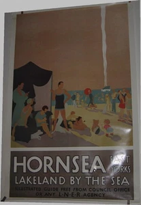 Schönes Vintage großes England Hornsea Reise Poster Portal Publikationen 1984 Freiwirth - Bild 1 von 1