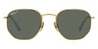 Ray-Ban Hexagonal RB8148 Sunglasses Legend Gold Polarized Green 51mm