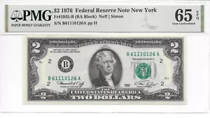 1976 $2 FRN New York BA BB BC Block Set all PMG 65 EPQ Gem Uncirculated - Picture 1 of 12