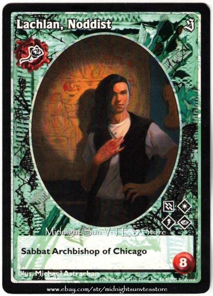 Lachlan, Noddist Toreador Antitribu The Sabbat V:TES VTES Vampire CCG - Image 1 of 1