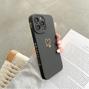 For iPhone 14 13 12 Pro Max 11 XR Love Girl PLUS Silicone LUXURY Case Back Cover