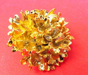 ORO 24KT CONSERVADO COLGANTE CON DIJE DE FLORES REALES VIENTOS ALISIOS CATARATAS NIAGARA NY - Imagen 1 de 5