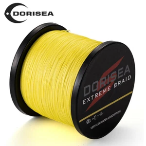 Dorisea Yellow 100M-2000M 6LB-500LB Dynema PE Braided Fishing Line Mainline - Picture 1 of 14