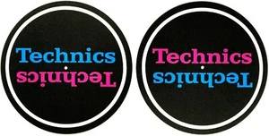 Technics [Pair/Set] Mirror Pink Blue Turntable Slipmat Vinyl Record DJ Slip Mat - Picture 1 of 3