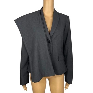 Calvin Klein Pantaloni Donna Poliestere Rayon Elasticizzati 2 Tuta 4 Grigio Antracite 2PZ - Foto 1 di 9