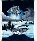 Wolf Blanket – 74"x91"  Winter Wolf Plush Thick 7.5lb Lavish Home