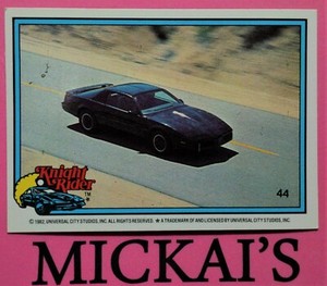 1982 DONRUSS KNIGHT RIDER TRADING CARD #44 Universal City Studios KITT TRANS AM