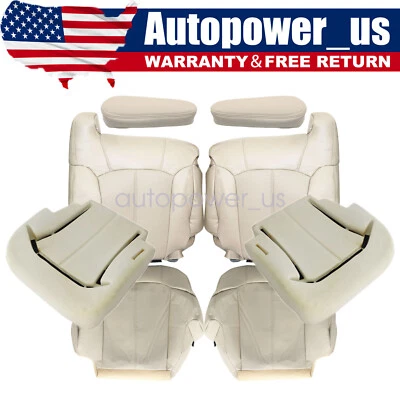 Cubierta de asiento de cuero de repuesto para conductor/pasajero bronceado para Cadillac Escalade 2002 Foto 1 de 3