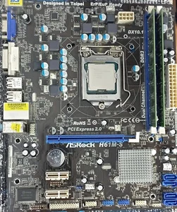 Scheda Madre ASROCK H61M-S, PENTIUM G2120 e 8GB RAM, micro ATX socket 1155 - Foto 1 di 8