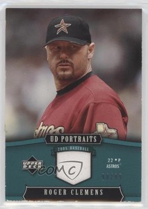 2005 Upper Deck Portraits Emerald Jersey /99 Roger Clemens #44