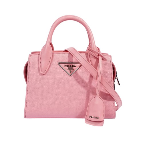 Borsa a tracolla Prada Kristen Saffiano manico superiore mini tote rosa petalo nuova