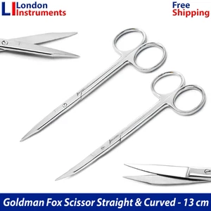 Dental Surgical Goldman Fox Accurate Dissection Scissors Straight & Curved 13 cm - Picture 1 of 10