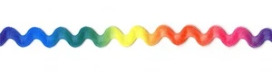 Wrights Jumbo Rick Rack by Wights 2.5 Yds .625 in Wide Jumbo Rick Rack Rainbow - Picture 1 of 3
