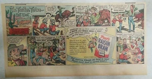 Post's Cereal Ad: Trailer Twins "Out West" from 1950's Size: 7.5  x 15 inches - Picture 1 of 4