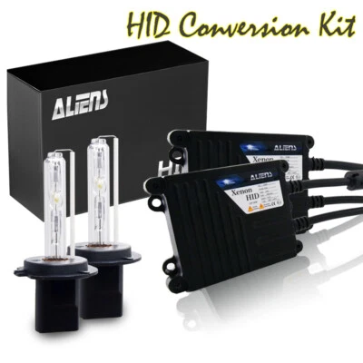 ALIENS 35W HID Xenon Headlight Conversion Kit H7 10000K/Deep Blue Bulbs - Image 1 of 4