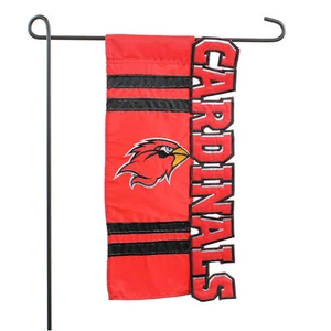 Lamar University Cardinals Sculptured Applique Garden Flag NCAA College Sports - Picture 1 of 2