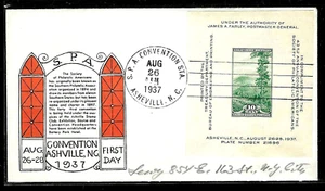 797 10c Stamp SS (1937) THE GREAT SMOKY MOUNTAINS (SPA) FDC - PLANTY 797 - 11 - Picture 1 of 1