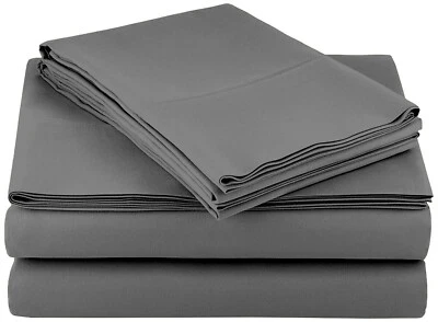 ABLEHOME New Bed Sheet Set 4 Piece 1800 Count Egyptian Comfort Ultra Soft Deep Pocket