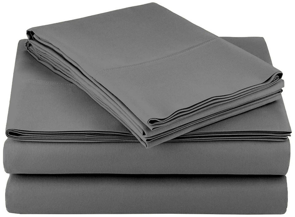 Bed Sheet Set 4 Piece Egyptian Comfort 1800 Count Ultra Soft Deep Pocket - Image 1 of 4