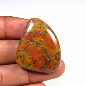 Ungarischer Achat ausgefallener Cabochon 36x28 mm naturbraun glatt Edelstein zum Selbermachen HU-14 - Bild 1 von 9