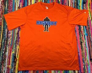 BIG FOOT 15 Badger Sport Men's 2XL T-Shirt Short Sleeve Tee Athletic Orange EUC