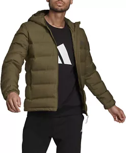 NWT Adidas Helionic Mel Chaqueta con capucha para hombre GQ7137 Focus Olive $150 MSRP - Imagen 1 de 6