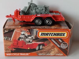Matchbox Superfast Power Grab / MB 1215 - Motorcycle Trailer with Motorbike- Red - Picture 1 of 3