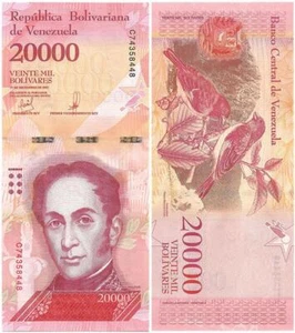 2017 VENEZUELA Crisp UNCIRCULATED Veinte Mil 20000 BOLIVARES Animal Note 2 BIRDS - Picture 1 of 3
