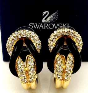 Orecchini Cristallo Swarovski Autentici Huggie Trafitti, Autentici EOM - Foto 1 di 14