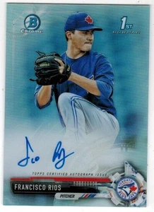 Francisco Rios 2017 Bowman Chrome Prospect Refractor Autograph Auto #'d 189/499 - Picture 1 of 3