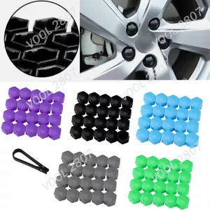 20x17mm Silicone Car Rims Wheel Nut Screw Cover Lug Dust Bolt Cap Hub Tyre Caps - Picture 1 of 20