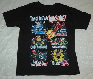 Boys BLACK Tee Shirt THINGS THAT ARE AWESOME Being Me CANDY Dog XS S M L XL 2X - Picture 1 of 1