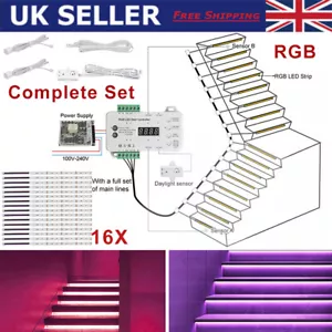 RGB LED Stair Lighting Controller Full Kit Daylight/Motion Sensor Main Wiring - Picture 1 of 14