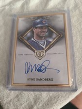 2023 TOPPS GILDED COLLECTION RYNE SANDBERG GOLD FRAMED AUTO /50 CUBS CHICAGO 