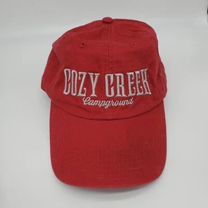 Cozy Creek Campground Cap Unisex Red Gray Hat Adjustable My Town PA READ - Picture 1 of 13