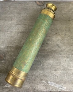 Antiguo Telescopio de Vidrio Espía de Latón Era de la Guerra Civil - Imagen 1 de 6