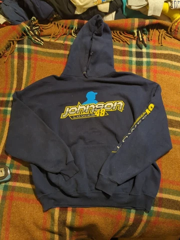 Vtg Jimmie Johnson Lowes 48 Winners Circle Hoodie Sweatshirt 2XL Nascar Cover