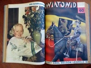 Poland Polish Magazine 1934 Swiatowid culture pictorial news society c.40 issues - Bild 1 von 14