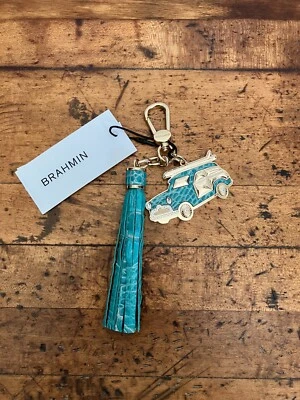 Borla de cuero verde Melbourne Brahmin Mermaid Copa Car--NUEVA CON ETIQUETAS Foto 1 de 2