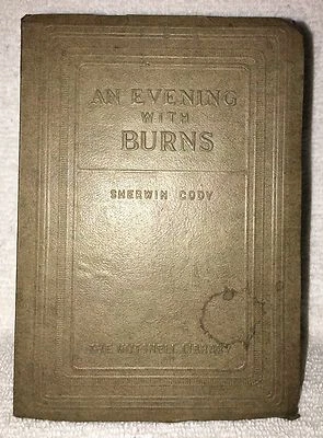 The Nutshell Library ~ An Evening with Burns ~ By Sherwin Cody ~ 1907 RARE FIND Foto 1 de 4