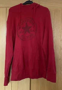 Converse All Star Chuck Taylor Mens Red Hoodie Size XL Fits Like A Large - Picture 1 of 4