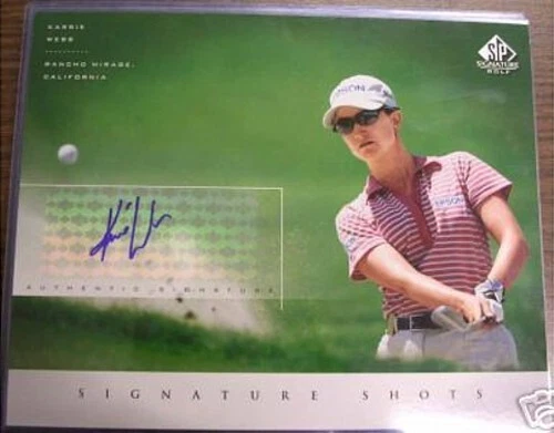 Karrie Webb certified autographed signed 2004 SP Signature 8x10 photo card LPGA - Image 1 of 1