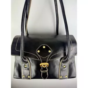 MAXX Schultertasche New York 100% echtes Rindsleder schwarz - Bild 1 von 15